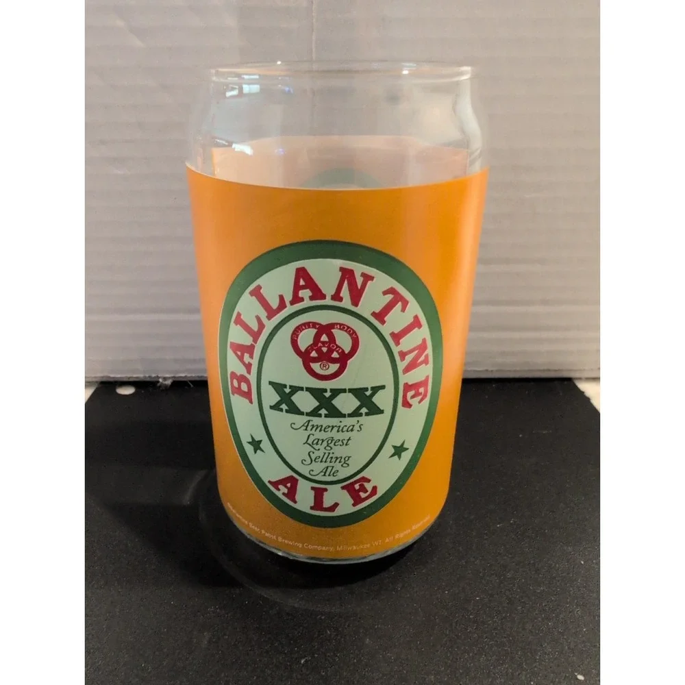 Ballantine Ale Beer Glass Bar Logo Pabst Brewing Company XXX 16 oz Collector B3